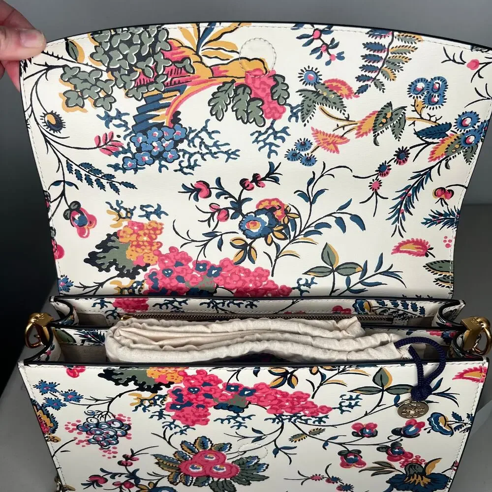 Tory Burch Parker Floral Large Shoulder Bag NWT